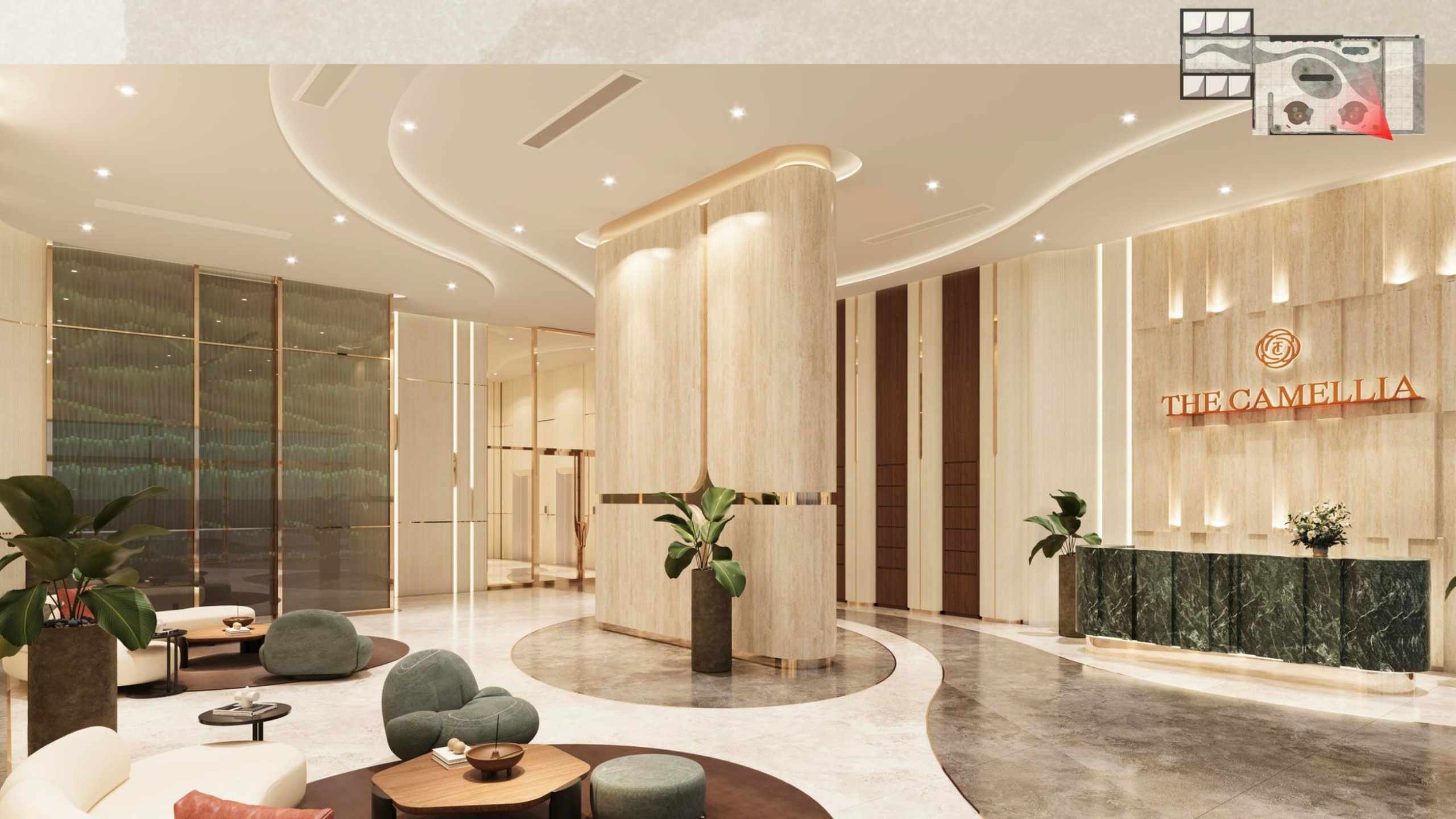 Góc khác tại lễ tân dự án The Camellia
